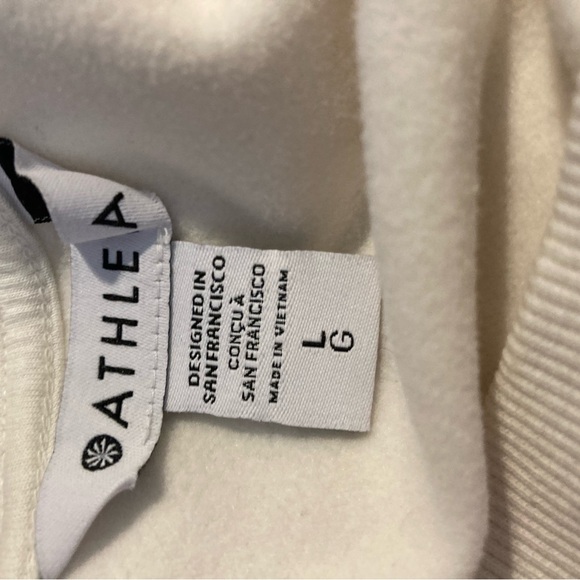 ATHLETA  Athleta Large Triumph Hybrid Crewneck Sweatshirt! Magnolia White - Picture 8 of 11